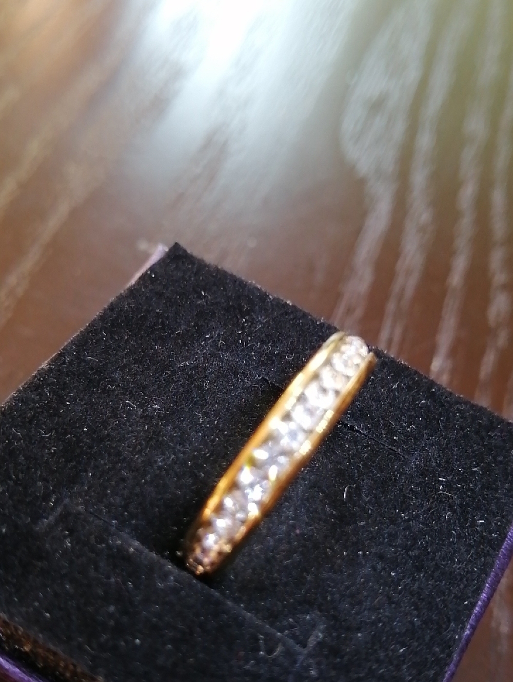 Elegant Cubic Zirconia Eternity Band/Engagement/Promise Ring Size 9. New
